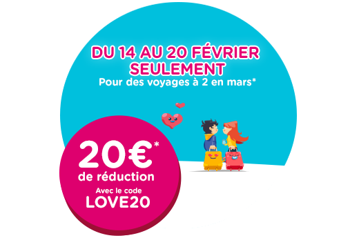 20€ de réduction avec le code promo LOVE20 !